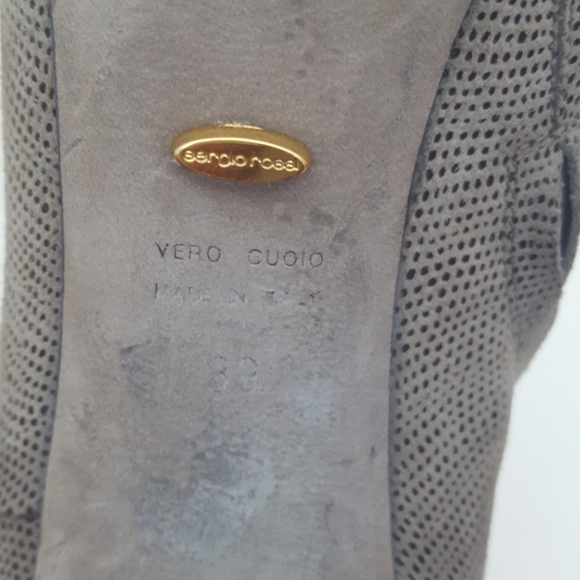 Sergio Rossi size 39 boots leather snake effect ankle heeled stiletto - Picture 9 of 12